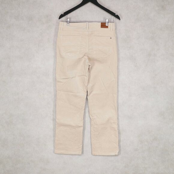 Tommy Hilfiger Women Straight Ankle Corduroy Pants Beige Size 6 (Pre-owned) - Picture 3 of 6
